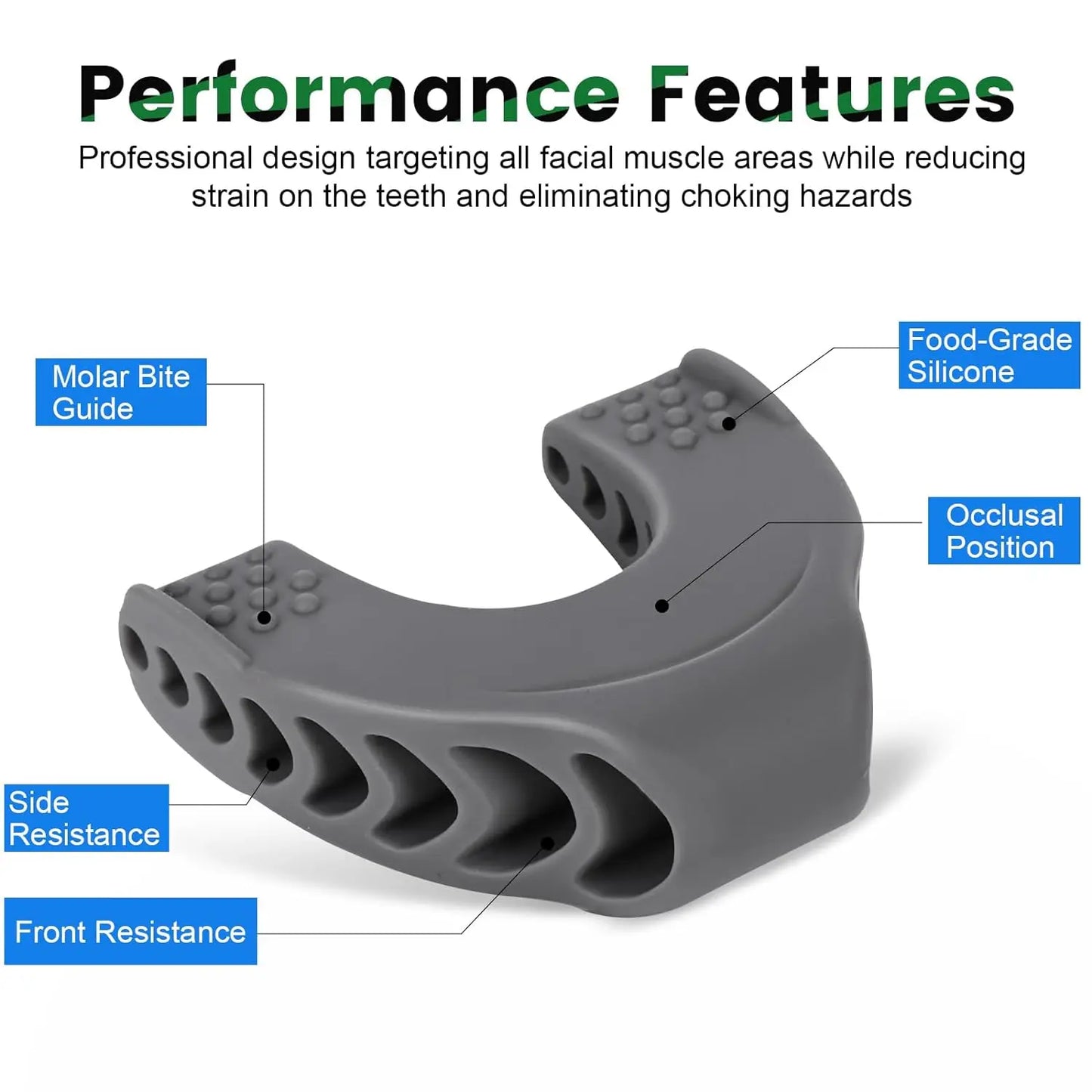 U Shape Jaw Exerciser New Facial Pop N Go Mouth Jawline Face Fitness Muscle Chew Ball Bite Breaker Training Equipment